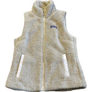Patagonia‎ Women's Los Gatos Vest Full Zip Fleece Jacket Beige Size Small